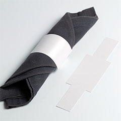 Rond de serviette Rond serviette carte visite rectangle