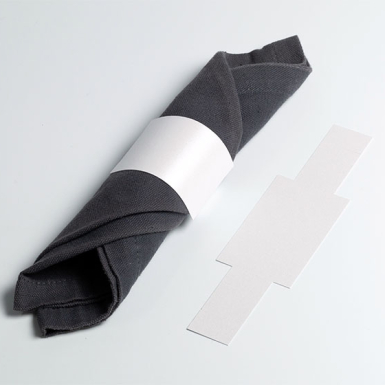 Rond de serviette Rond serviette carte visite rectangle - Photo 1